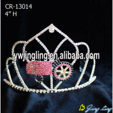 Wholesale Custom Car Red Rhinestone Pageant Crowns