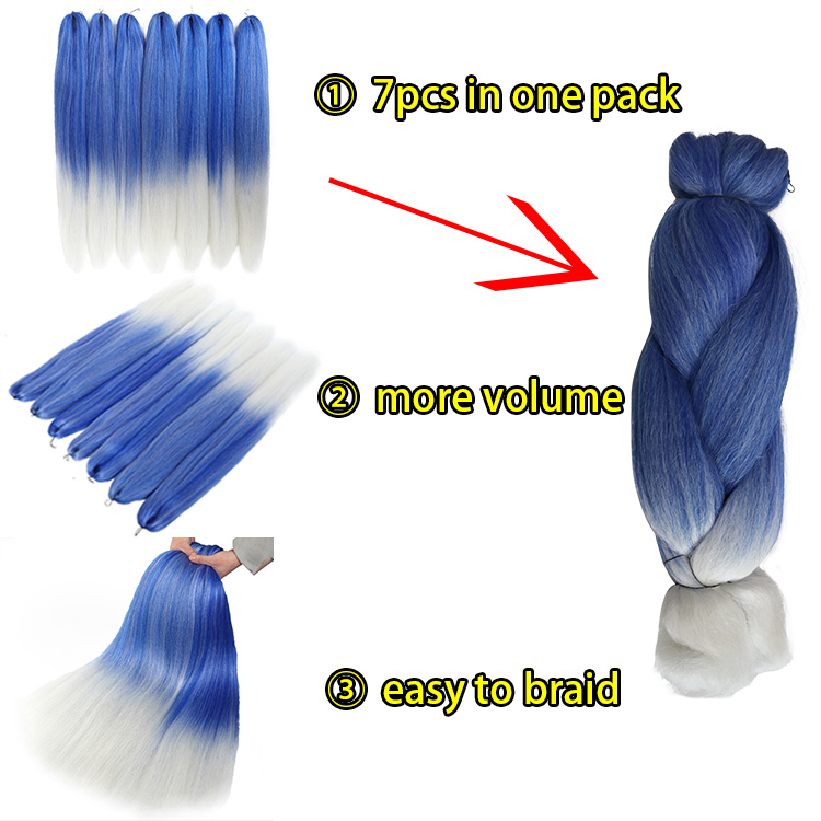 Julianna 399G Ombre Soft Super Extensions Cabelo Wholesale 82Inch 400G New Synthetic Jumbo Braid Hair