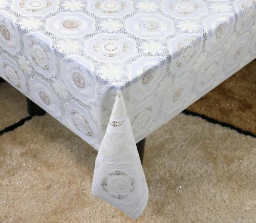 Printed pvc lace tablecloth by roll pillows