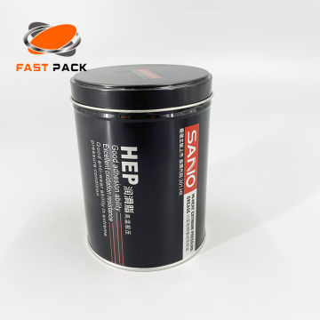 lubricating grease round tin can