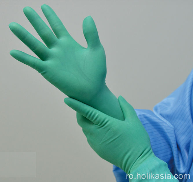 Mănuși medicale din latex verde