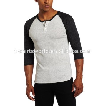 Men's Raglan Three-Quarter Sleeve Henley Shirt