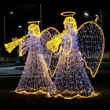 3D Light Up Christmas Angel for Outdoor Festival Lawn Displays