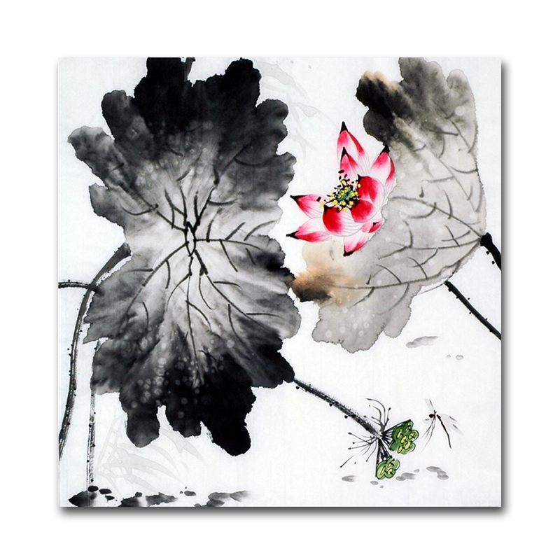 Wholesale Home Decoration Wall Art Lotus Pond Chinese Ink Painting