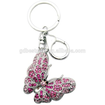 rhinestone butterfly keychain