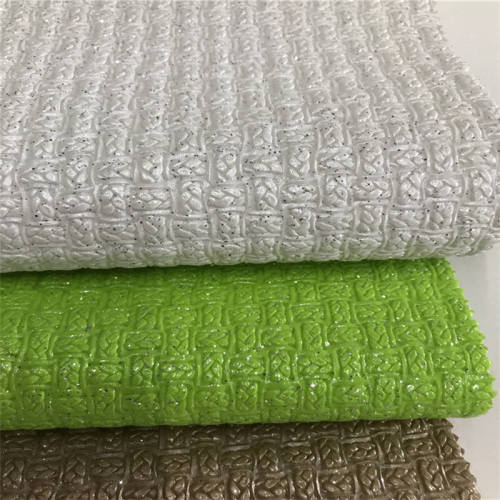 Tissu en similicuir artificiel synthétique de PVC de couleur différente avec le brillant pour des meubles