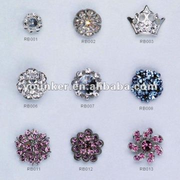 Colorful Alloy Rhinestone Button, Metal button,Alloy Button With Rhinestone,Decoration Button