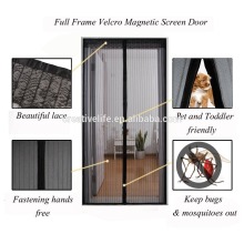 Black Magnetic Screen Door Magic Mesh Screen Door