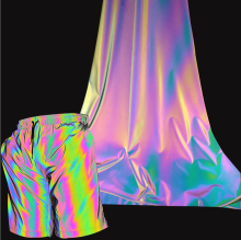 Print Rainbow Waterproof Sewing Lycra Reflective Fabric