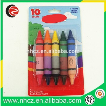 10 Double color crayon Set