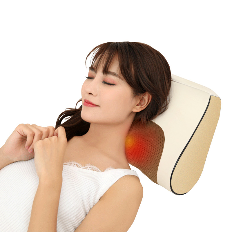 JW Wholesale Smart Portable Car Seat Neck Back  Multi-Function Electric Massage Pillow