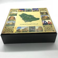 Fancy Arabic Dates Wooden Gift Box For Ramadan