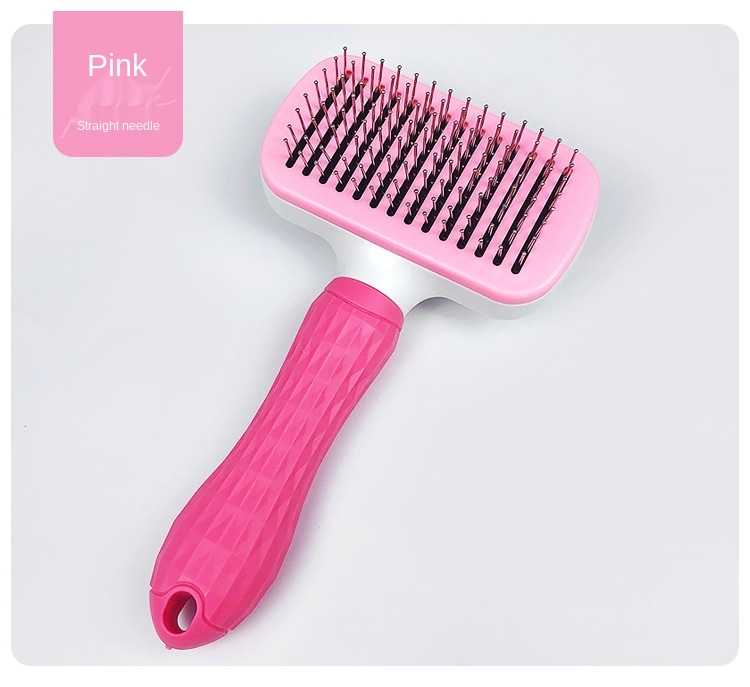 Pet Hair Removal Comb Dog Comb Self-Cleaning Steel Needle Comb One-Button Cleaning Automatic Hair Removal Cat Brush