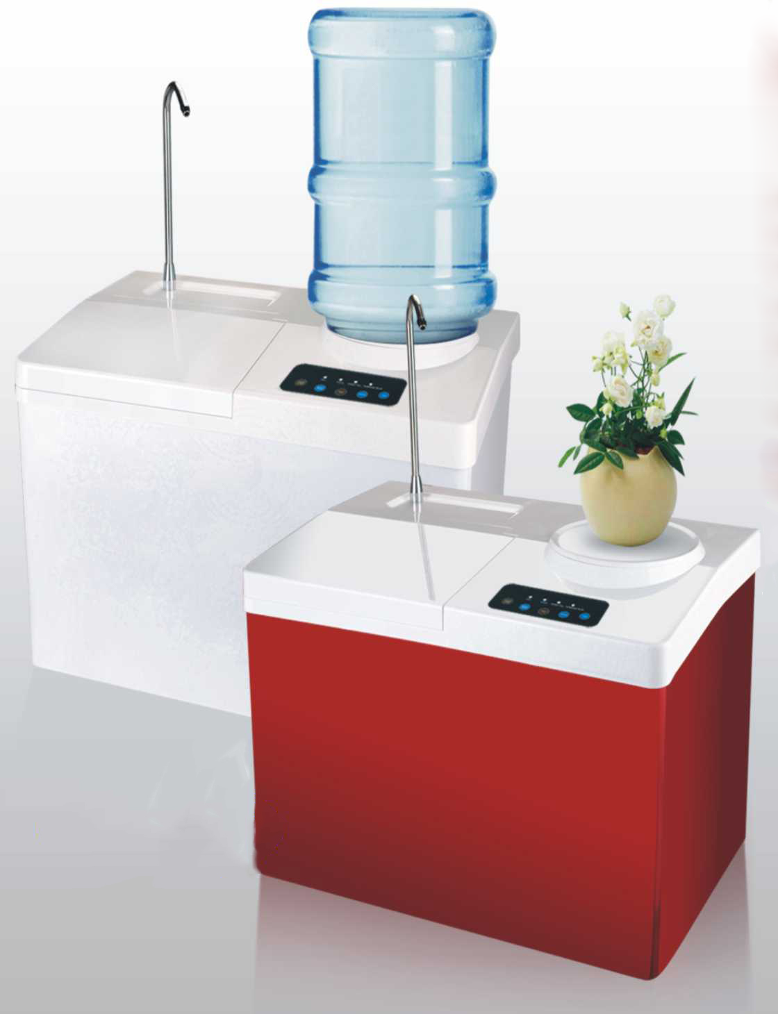 Dispensador automático de hielo frío y caliente Máquina de hielo Dispensador de agua para uso doméstico con máquina de hielo