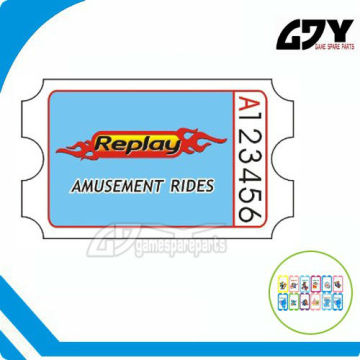 170g color paper redemption ticket/ lottery game machine ticket