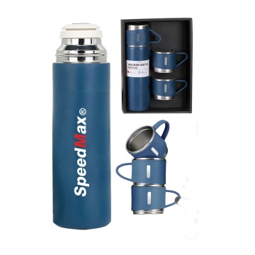 Flask Gift Set - 500ml Thermo Travel Bottle with Cups