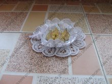 battenburg lace candy holder