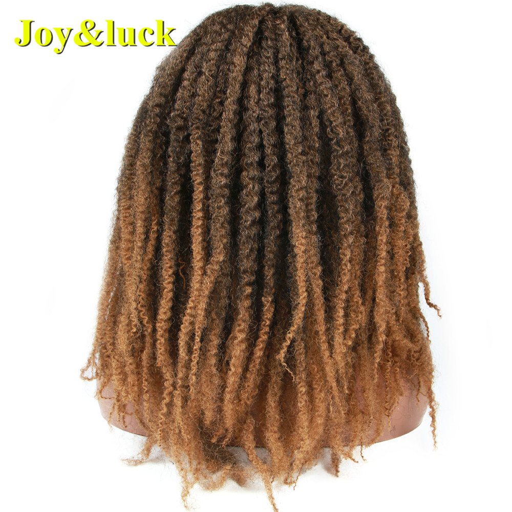 Long Afro Kinky Curly  Crochet Braids Wigs  Sythetic Wigs Middle Part Ombre Color Hair Wigs  Cosplay or Daily Use Hair Style