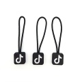 Black Zip Puller Custom Logo PVC dragkedja