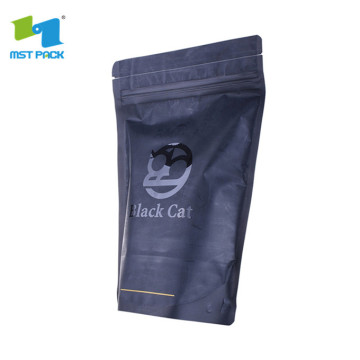 Berdiri beg plastik tersuai dengan zip untuk makanan/kopi kering