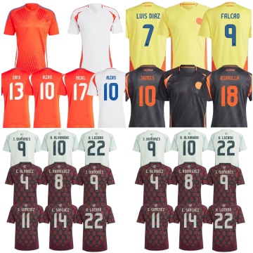2024 Chile Jersey Vidal Alexis Copa America Soccer Uniform Custom T-Shirts Mexico Chicharito Lozano Colombia James" 

However, to make it more concise and SEO-friendly, you might consider:

"Copa America 2024 Custom Jerseys: Vidal, Chicharito & Lozano T-S