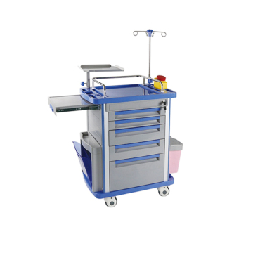 Medical emergency trolley cart ABS trolley for hospital