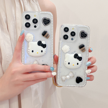 KT Cat Love Bow Flower iPhone 13/14 Pro Max Cases for Women