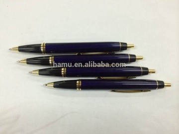 Blue metal retractable ballpen,office pen