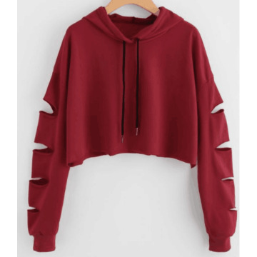 Fleece Crop Top Hoodie benutzerdefinierte