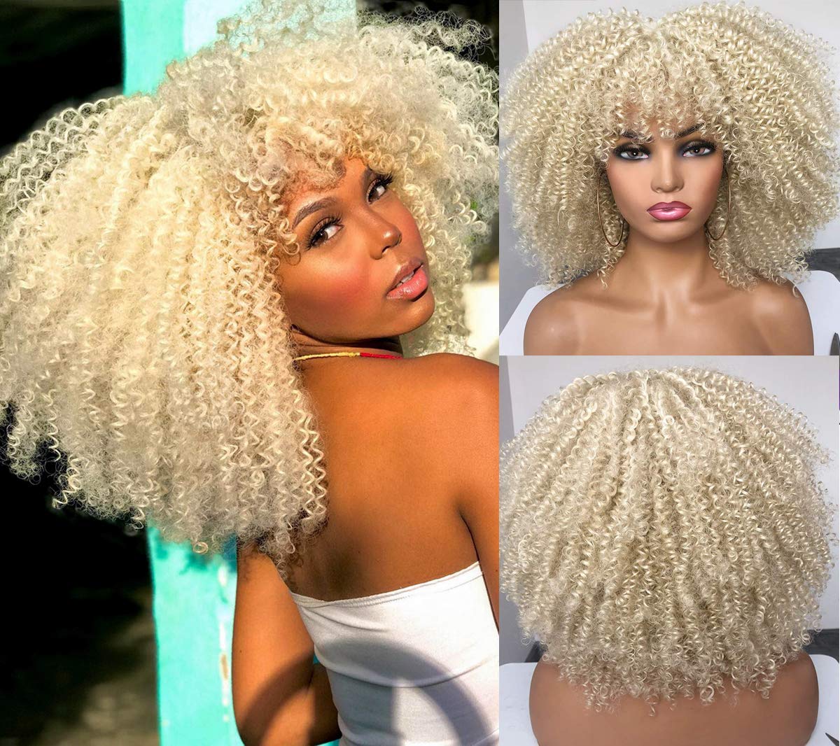 hot selling fashion kinky curly bob long quality cheap blend ombre for black women short brown fiber wig synthetic hair wigs