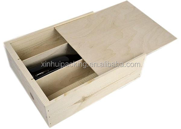 Custom High Quality 3 Bottles Wooden Wine Packaging Box