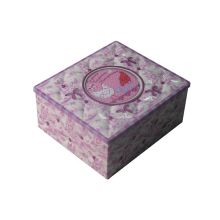 glossy square valentine gift tin box