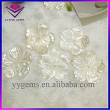 Carved Australian Mother of Pearl Flower Shape Ivory White Shell Beads Price