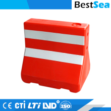 Water filled barrier high strength, rubber road block barriers