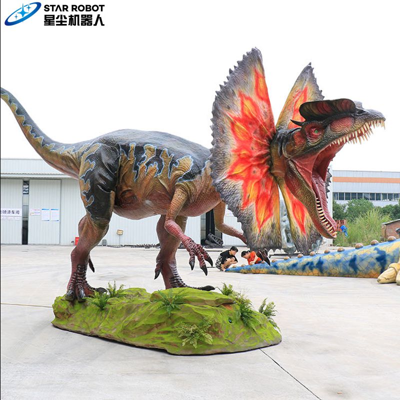Dilophosaurus animatronik raksasa Giant Animatronic Dilophosaurus