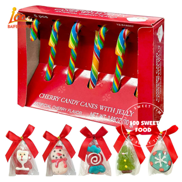 Custom Christmas Candy Canes & Gummies Gift Set - 100 Pc Bulk Pack