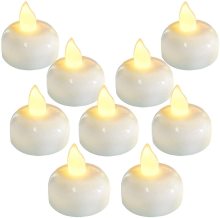12pcs Battery Flickering LED Tea Lights - Waterproof Flameless Floating Candles