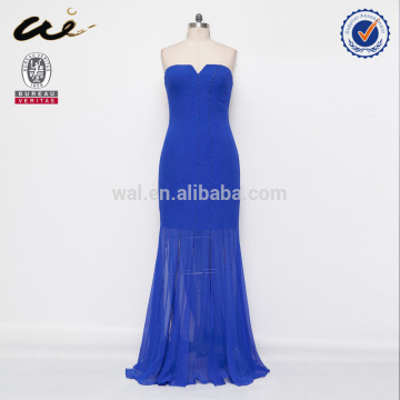 royal blue puff sweep evening dress;1950s dress;2015 autumn dress