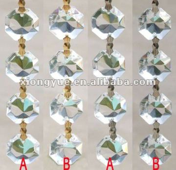 2013 new fashion colored crystal glass bead chain for handmade