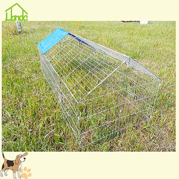 Small galvanized chicken cage for easy assembly