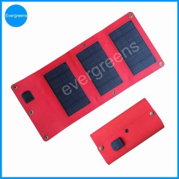 6W folding monocrystal silicon solar charger, mobile phone solar chargers