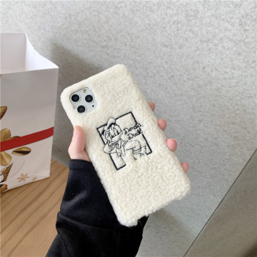 ドナルドダック電話ケース刺繍ソフトカバー