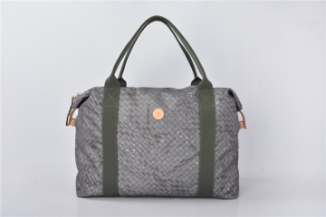 Nylon and Saffiano Leather Rains Duffle Multi-purpose Bag