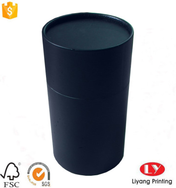 Black Round Cardboard Tube Gift Box Packaging