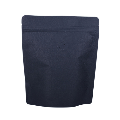 Bolsa de café orgánico de papel de aluminio vertical mate Kraft