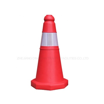 50cm PE Road Cone with Rubber Strip - H50 Traffic Cone