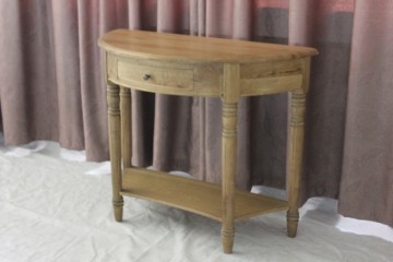 Shabby french style half moon console table/ hand carved wooden console table