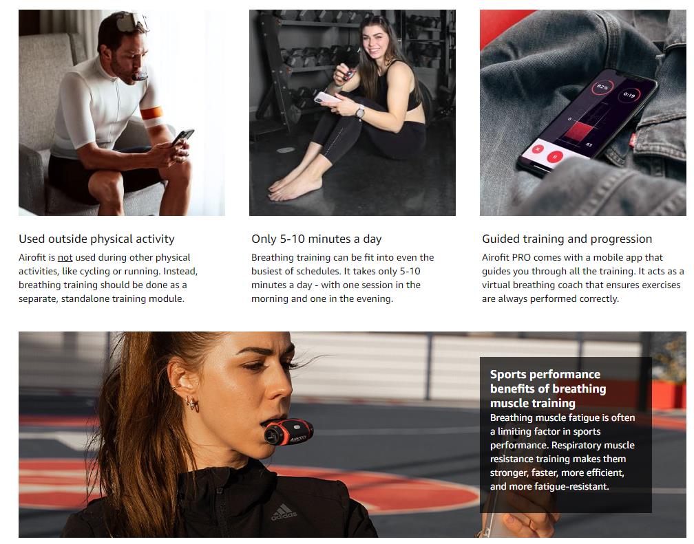 Breathing Exercise Device Guided Smart Breathing Trainer Muscle Trainer for Enhanced Lung Capacity Physical Performance