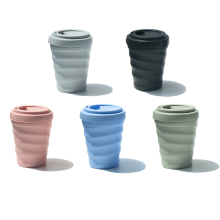 Food grade silicone coffe cup with lid