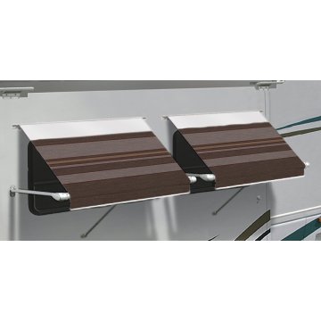 Awning with Chocolate Stripe With White Wrap